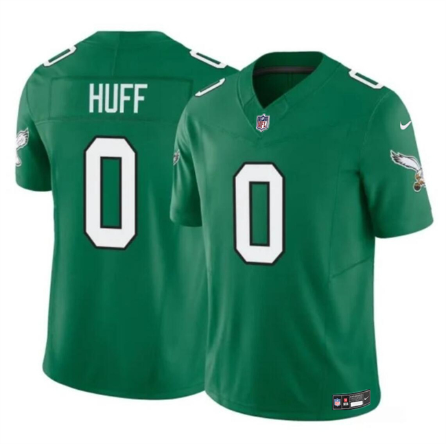 Youth Philadelphia Eagles #0 Bryce Huff Kelly Green 2023 F.U.S.E Vapor Untouchable Throwback Limited Stitched Football Jersey